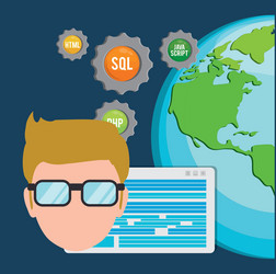 Developer web responsive design vector