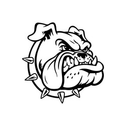 bulldog head design element for logo label sign Vector Image