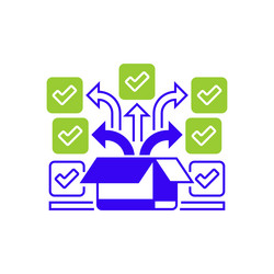 checkbox group two tone color icon linear style vector image