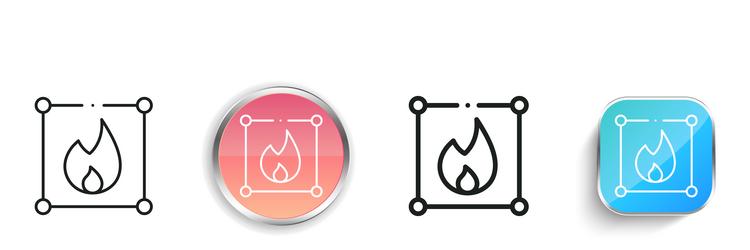 firewall icon thin linear regular and button vector image