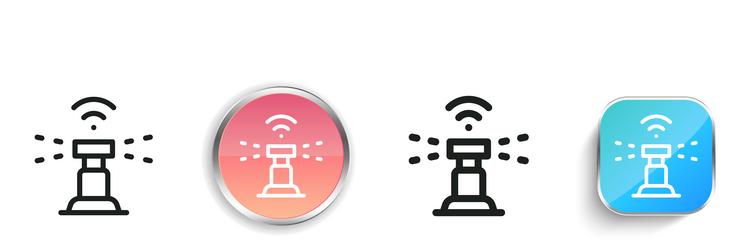 irrigation icon thin linear regular and button vector image