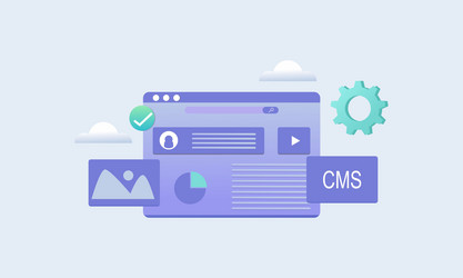 management system cms website software security vector