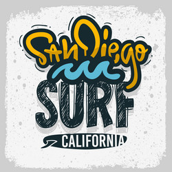 San Diego Surf Logo - Wave Vector Image