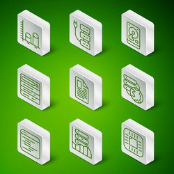 set line processor with cpu server data web vector image