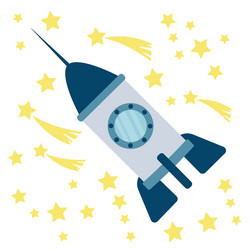 Colorful space ship clipart on white background Vector Image Colorful space ship clipart on white background Vector Image