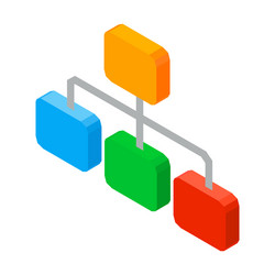 structure of organized elements hierarchy network vector image