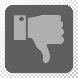 thumb down rounded square button vector image