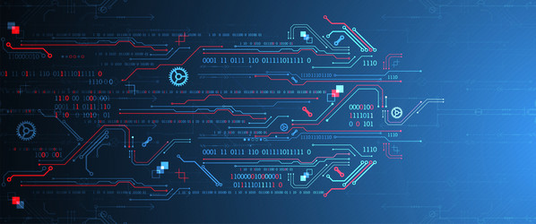abstract technology concept computer code vector image