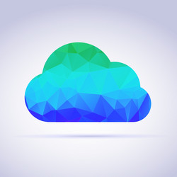 Creative icon clouds triangles vector