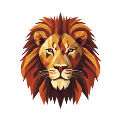 majestic lion with fierce aggression and strength vector