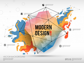 Modern abstract background with paint spot vector