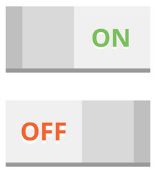 switching interface eleemnt on off toggle button vector image