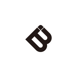 Letter b lines curve geometric symbol simple logo Vector Image