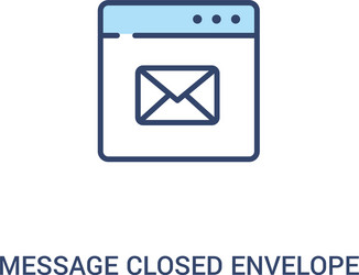 message closed envelope concept 2 colored icon vector image