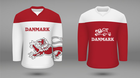 realistic hockey kit team vector