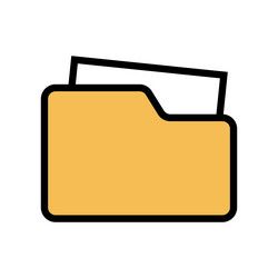 Simple document and folder icons vector