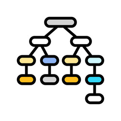 syntax tree nlp color icon vector image