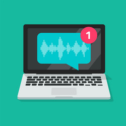 Audio voice message chat record icon vector