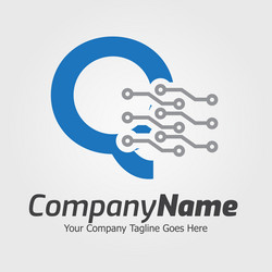 programming code and technology logo template vector image