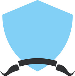 Shield with ribbon isolated design Royalty Free Vector Image