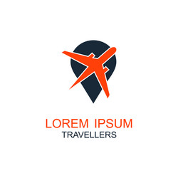 travel logo holidays tourism business trip vector