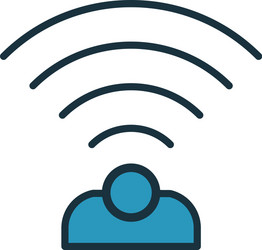 Wireless sensor icon simple element from smart vector