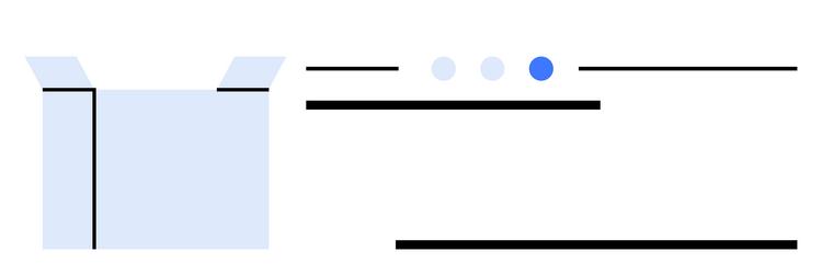 minimalist unboxing design with simple user vector image