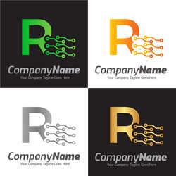 Programming code and technology logo template vector