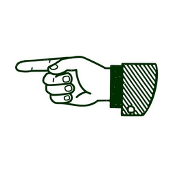 Touch finger hand icon outline vector