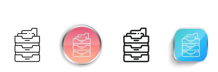 compartment icon thin linear regular and button vector image