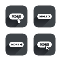 more with cursor pointer icon details symbols vector image