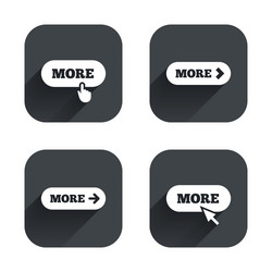 More with cursor pointer icon details symbols vector