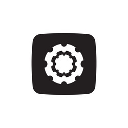 setting app button tech logo design vector