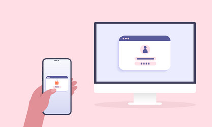 2fa authentication web banner with verification vector image