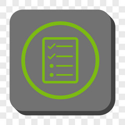 checklist page rounded square button vector image