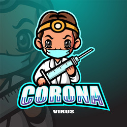 doctor mascot esport logo design Vector Image
