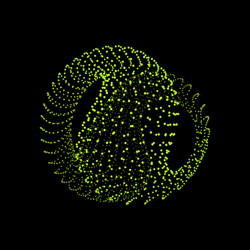 Object with dots abstract 3d geometric shape vector
