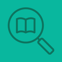 Book search color linear icon vector