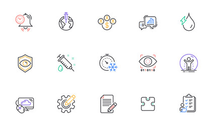 graph chart cloud computing and freezing timer vector image