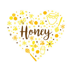 Honey Apiary & Bee Pattern vector