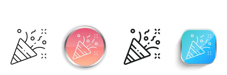 fireworks icon thin linear regular and button vector image