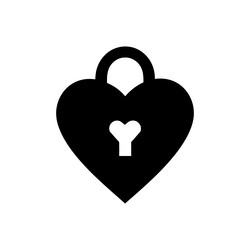 Love lock icon - simple vector