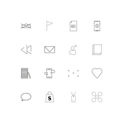 web linear thin icons set outlined simple vector image