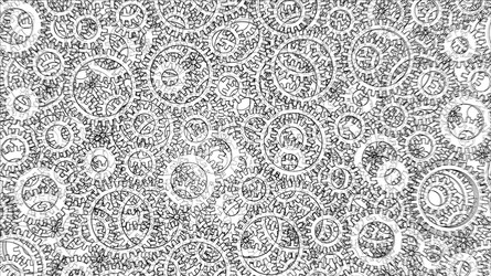 Background consisting of gears blueprint style vector