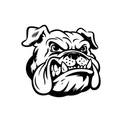 bulldog head design element for logo label sign Vector Image