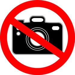 No photography camera prohibited symbol vector