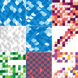 seamless pattern of colorful blocks with a shadow vector image