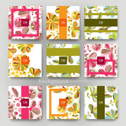 Floral ornament brochure template flyer vector