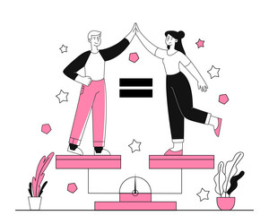 Gender rivalry concept Royalty Free Vector Image