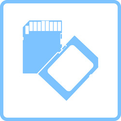 memory card icon vector